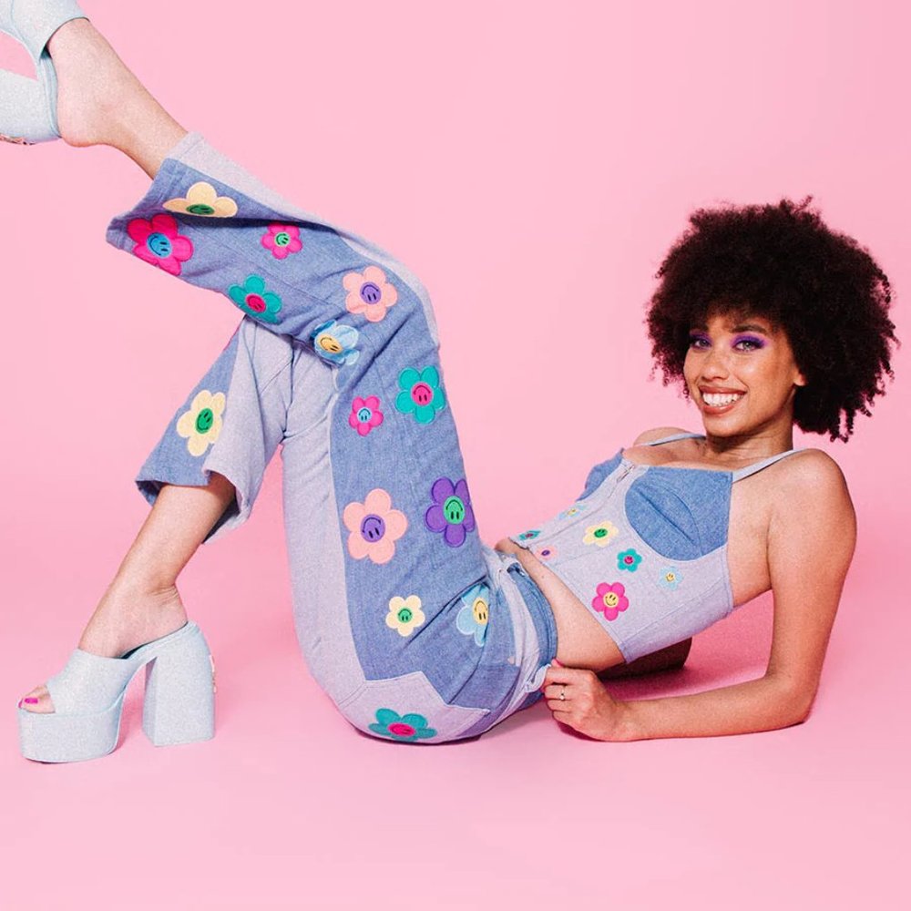 Easy Tiger Flower Power Kick Flare Jeans